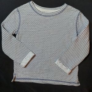 Cat & Jack pullover sweater white with navy stripes